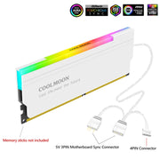 COOLMOON CM-RA1 ARGB Memory Vest Custodia di raffreddamento per memory stick per computer desktop, CM-RA1