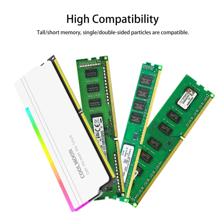 COOLMOON CM-RA1 ARGB Memory Vest Custodia di raffreddamento per memory stick per computer desktop, CM-RA1