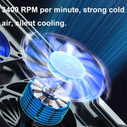 ICE COORE Supporto per laptop regolabile a 8 ventole con radiatore e luce ambientale RGB, K10 8-Fans