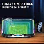 ICE COORE Supporto per laptop regolabile a 8 ventole con radiatore e luce ambientale RGB, K10 8-Fans