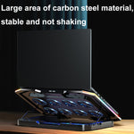 ICE COORE Supporto per laptop regolabile a 8 ventole con radiatore e luce ambientale RGB, K10 8-Fans