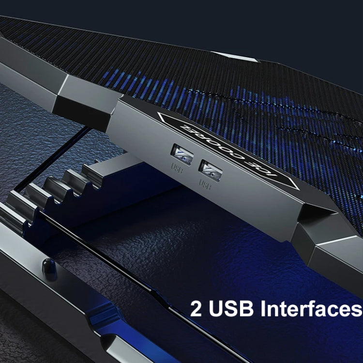 ICE COORE Supporto per laptop regolabile a 8 ventole con radiatore e luce ambientale RGB, K10 8-Fans