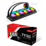 COOLMOON CM-YM-360T Computer ARGB Lente di visualizzazione della temperatura Multi-Piattaforma Dissipatore CPU integrato, CM-YM-360T