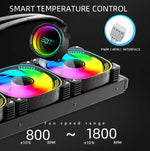 COOLMOON CM-YM-360T Computer ARGB Lente di visualizzazione della temperatura Multi-Piattaforma Dissipatore CPU integrato, CM-YM-360T