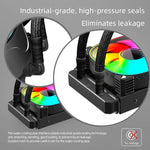 COOLMOON CM-YM-360T Computer ARGB Lente di visualizzazione della temperatura Multi-Piattaforma Dissipatore CPU integrato, CM-YM-360T
