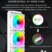 COOLMOON CM-YM-360T Computer ARGB Lente di visualizzazione della temperatura Multi-Piattaforma Dissipatore CPU integrato, CM-YM-360T