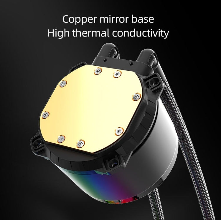 COOLMOON CM-YM-360T Computer ARGB Lente di visualizzazione della temperatura Multi-Piattaforma Dissipatore CPU integrato, CM-YM-360T