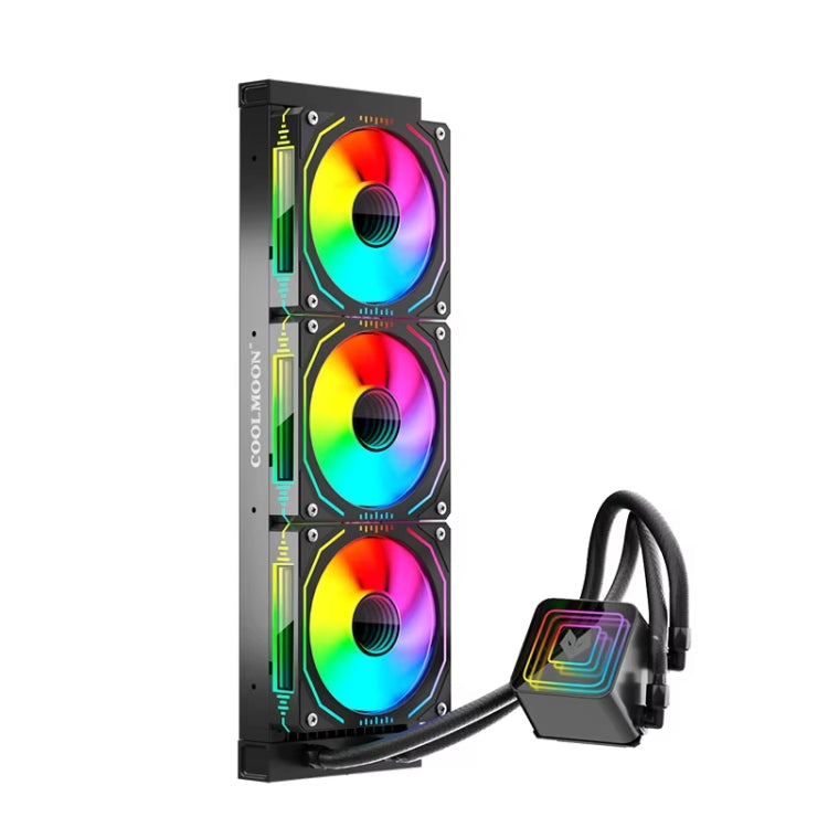 COOLMOON Glacier360 Computer Host ARGB CPU Water Cooler integrato, Black, White
