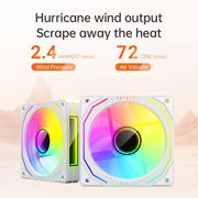 COOLMOON Glacier360 Computer Host ARGB CPU Water Cooler integrato, Black, White