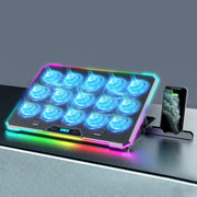 Base per radiatore per laptop regolabile intelligente ICE COOREL K15C con effetto di illuminazione RGB, 13 Fans, 14 Fans, 15 Fans