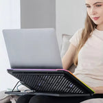 Base per radiatore per laptop regolabile intelligente ICE COOREL K15C con effetto di illuminazione RGB, 13 Fans, 14 Fans, 15 Fans