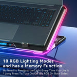 Base per radiatore per laptop regolabile intelligente ICE COOREL K15C con effetto di illuminazione RGB, 13 Fans, 14 Fans, 15 Fans