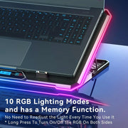 Base per radiatore per laptop regolabile intelligente ICE COOREL K15C con effetto di illuminazione RGB, 13 Fans, 14 Fans, 15 Fans