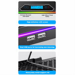 Base per radiatore per laptop regolabile intelligente ICE COOREL K15C con effetto di illuminazione RGB, 13 Fans, 14 Fans, 15 Fans