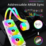 COOLMOON AS360 Magic Diamond Edition Computer Cooler ARGB Raffreddamento ad acqua Luce Radiatore CPU integrato, AS360