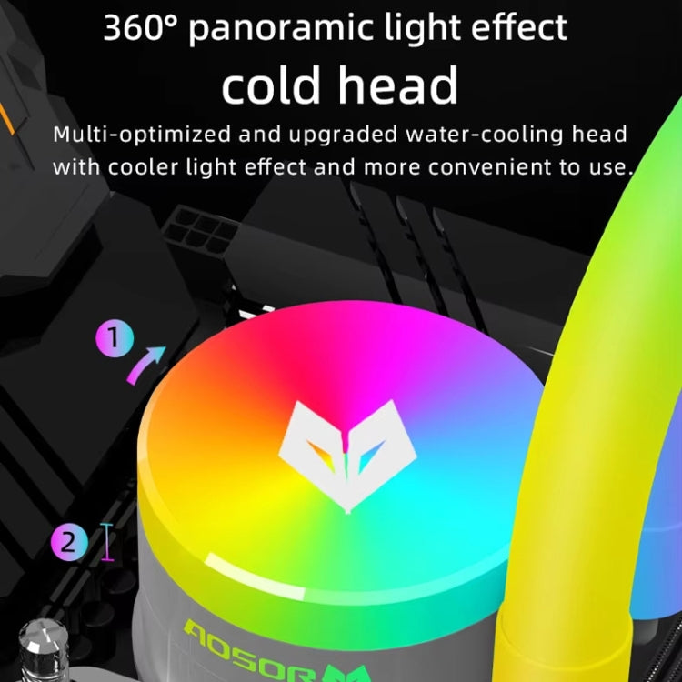 COOLMOON AS360 Magic Diamond Edition Computer Cooler ARGB Raffreddamento ad acqua Luce Radiatore CPU integrato, AS360