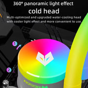 COOLMOON AS360 Magic Diamond Edition Computer Cooler ARGB Raffreddamento ad acqua Luce Radiatore CPU integrato, AS360