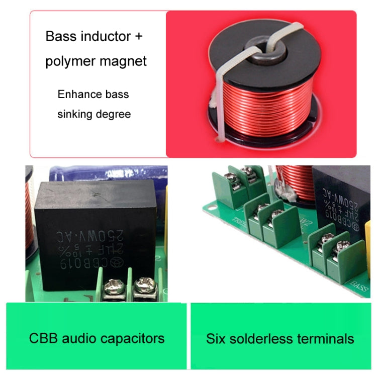 Divisore di conversione degli altoparlanti Hi-Fi crossover audio a 2 vie alto e basso, PUV-W2