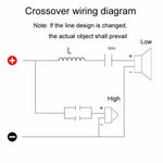 Divisore di conversione degli altoparlanti Hi-Fi crossover audio a 2 vie alto e basso, PUV-W2