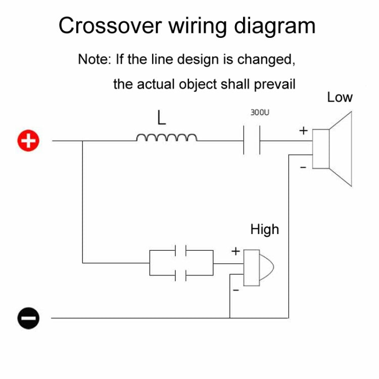 Divisore di conversione degli altoparlanti Hi-Fi crossover audio a 2 vie alto e basso, PUV-W2