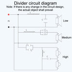 RCEDA-410 Due Alto Uno Medio Uno Basso 4-Vie Altoparlante Crossover Audio Modifica Divisore, RCEDA-410