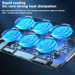 ICE COOREL A9R Radiatore per supporto portatile regolabile a 6 ventole con luce RGB per atmosfera, A9R 6-fans