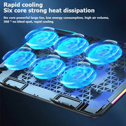 ICE COOREL A9R Radiatore per supporto portatile regolabile a 6 ventole con luce RGB per atmosfera, A9R 6-fans