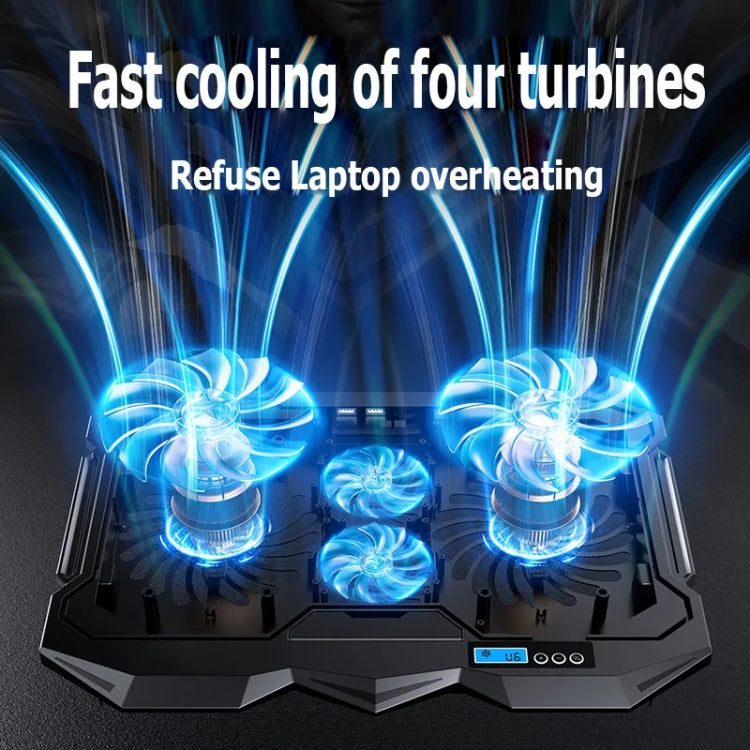Base per radiatore per laptop regolabile ICE COOREL K22 a 4 ventole con luce atmosferica, without Speed Regulation, with Speed Regulation, with LCD Display