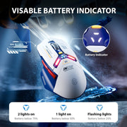 Mouse per computer da ufficio per giochi Bluetooth wireless Inphic IN9 Tri-mode