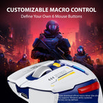 Mouse per computer da ufficio per giochi Bluetooth wireless Inphic IN9 Tri-mode