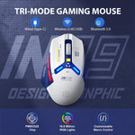 Mouse per computer da ufficio per giochi Bluetooth wireless Inphic IN9 Tri-mode