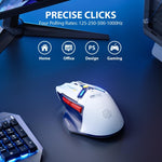 Mouse per computer da ufficio per giochi Bluetooth wireless Inphic IN9 Tri-mode