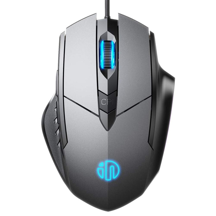 Mouse da gioco per computer Inphic PW1H cablato silenzioso illuminato a 6 pulsanti