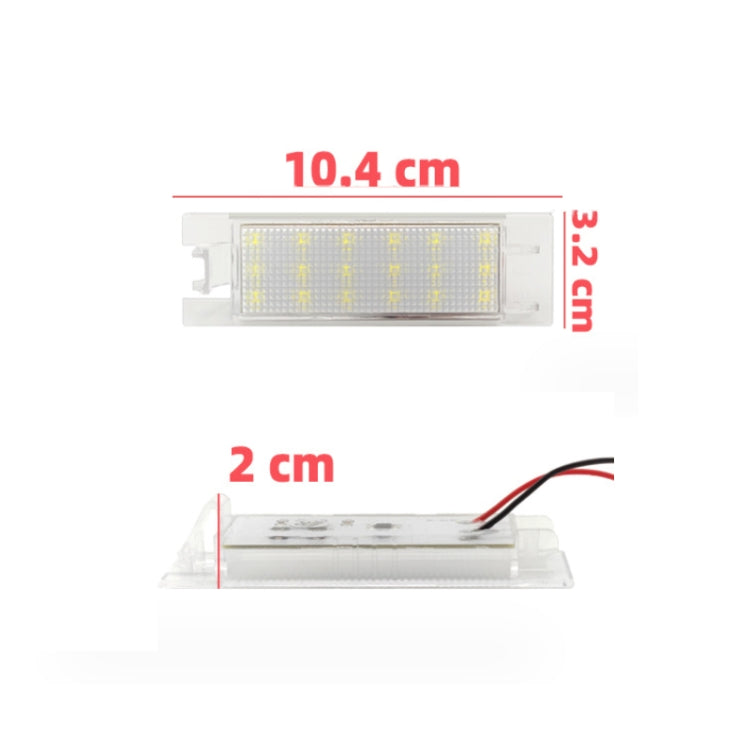 2 pezzi per Opel Zafira B / ASTRA / CORSA LED luce targa, 2pcs