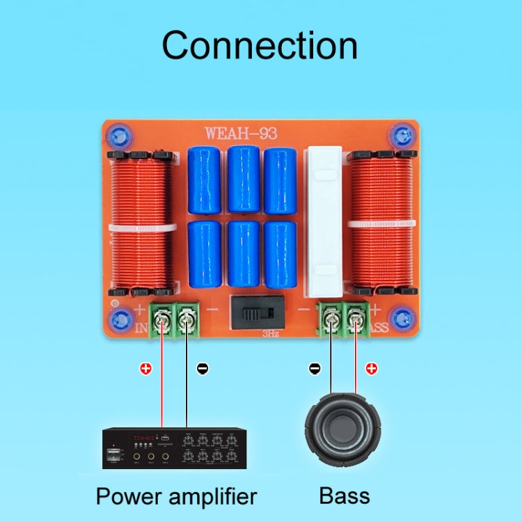 Divisore di conversione per altoparlanti Hi-Fi con crossover per bassi puri da 220 W, WEAH-93