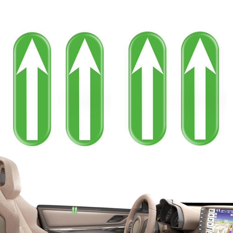 Punto di sicurezza Assistenza alla guida Posizionamento del segno Adesivo luminoso per interni auto, 2pairs