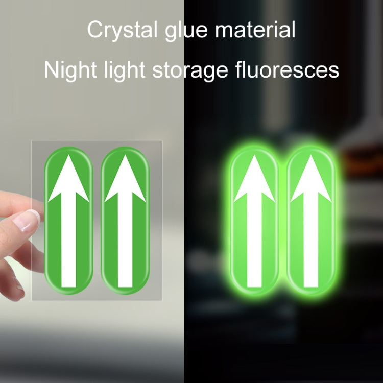 Punto di sicurezza Assistenza alla guida Posizionamento del segno Adesivo luminoso per interni auto, 2pairs