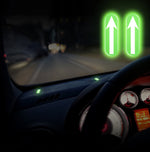 Punto di sicurezza Assistenza alla guida Posizionamento del segno Adesivo luminoso per interni auto, 2pairs