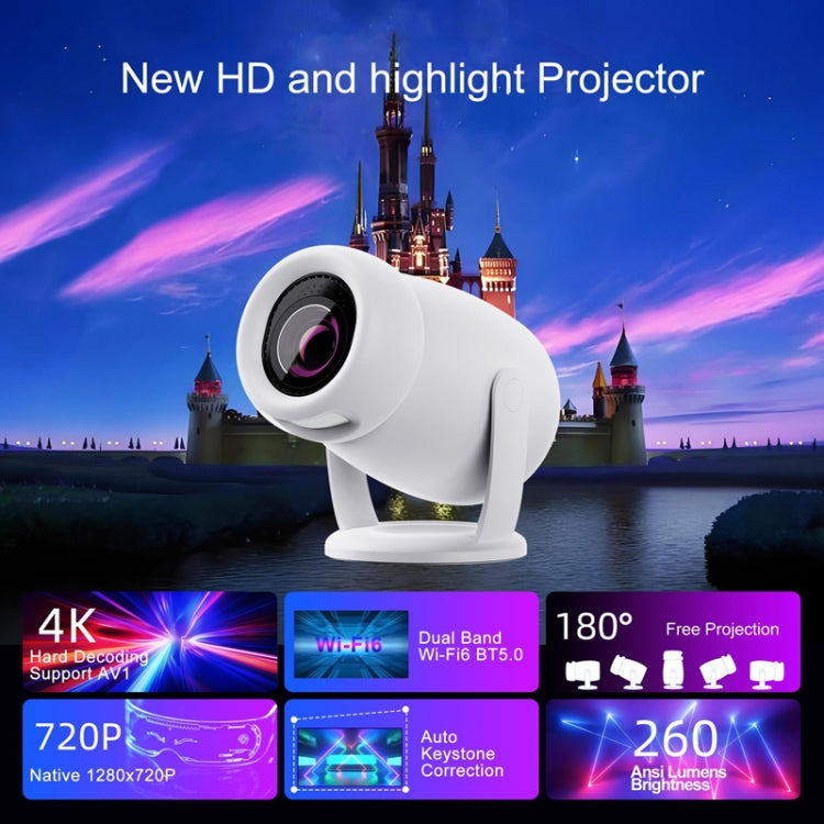 Proiettore portatile intelligente per famiglie con sistema Android 12.0 HY400, US Plug, EU Plug, UK Plug, AU Plug