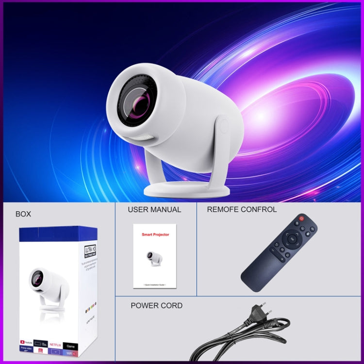 Proiettore portatile intelligente per famiglie con sistema Android 12.0 HY400, US Plug, EU Plug, UK Plug, AU Plug