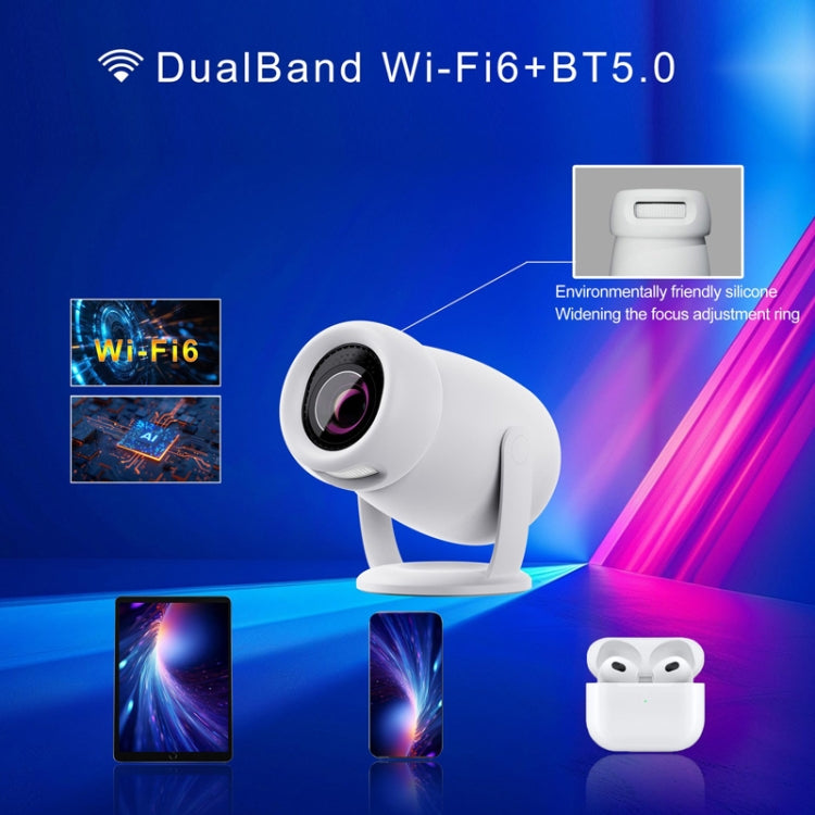 Proiettore portatile intelligente per famiglie con sistema Android 12.0 HY400, US Plug, EU Plug, UK Plug, AU Plug
