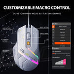Mouse cablato per giochi per computer con emissione di luce RGB Inphic PG1, PG1