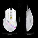 Mouse cablato per giochi per computer con emissione di luce RGB Inphic PG1, PG1