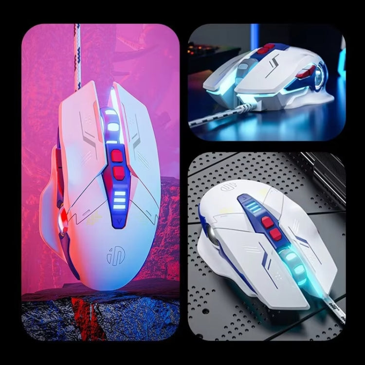 Mouse cablato da gioco per computer luminoso Inphic W9P