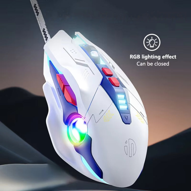 Mouse cablato da gioco per computer luminoso Inphic W9P