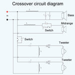 SPRAGUE-412 Due Alto Uno Medio Uno Basso 4-Vie Altoparlante Crossover Audio Modifica Divisore, SPRAGUE-412
