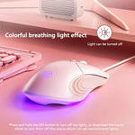 Mouse cablato Inphic B8 Mute Light Emitting Mouse per computer da gioco per casa e ufficio, B8