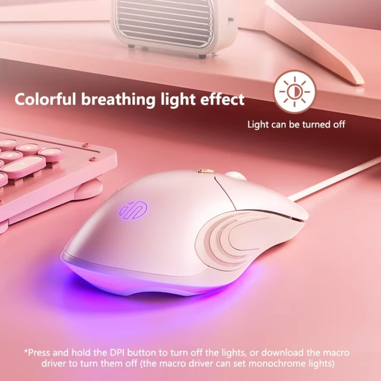 Mouse cablato Inphic B8 Mute Light Emitting Mouse per computer da gioco per casa e ufficio, B8