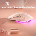 Mouse cablato Inphic B8 Mute Light Emitting Mouse per computer da gioco per casa e ufficio, B8