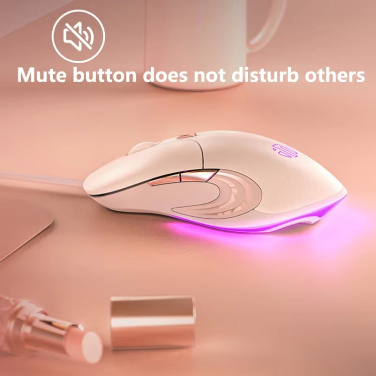 Mouse cablato Inphic B8 Mute Light Emitting Mouse per computer da gioco per casa e ufficio, B8